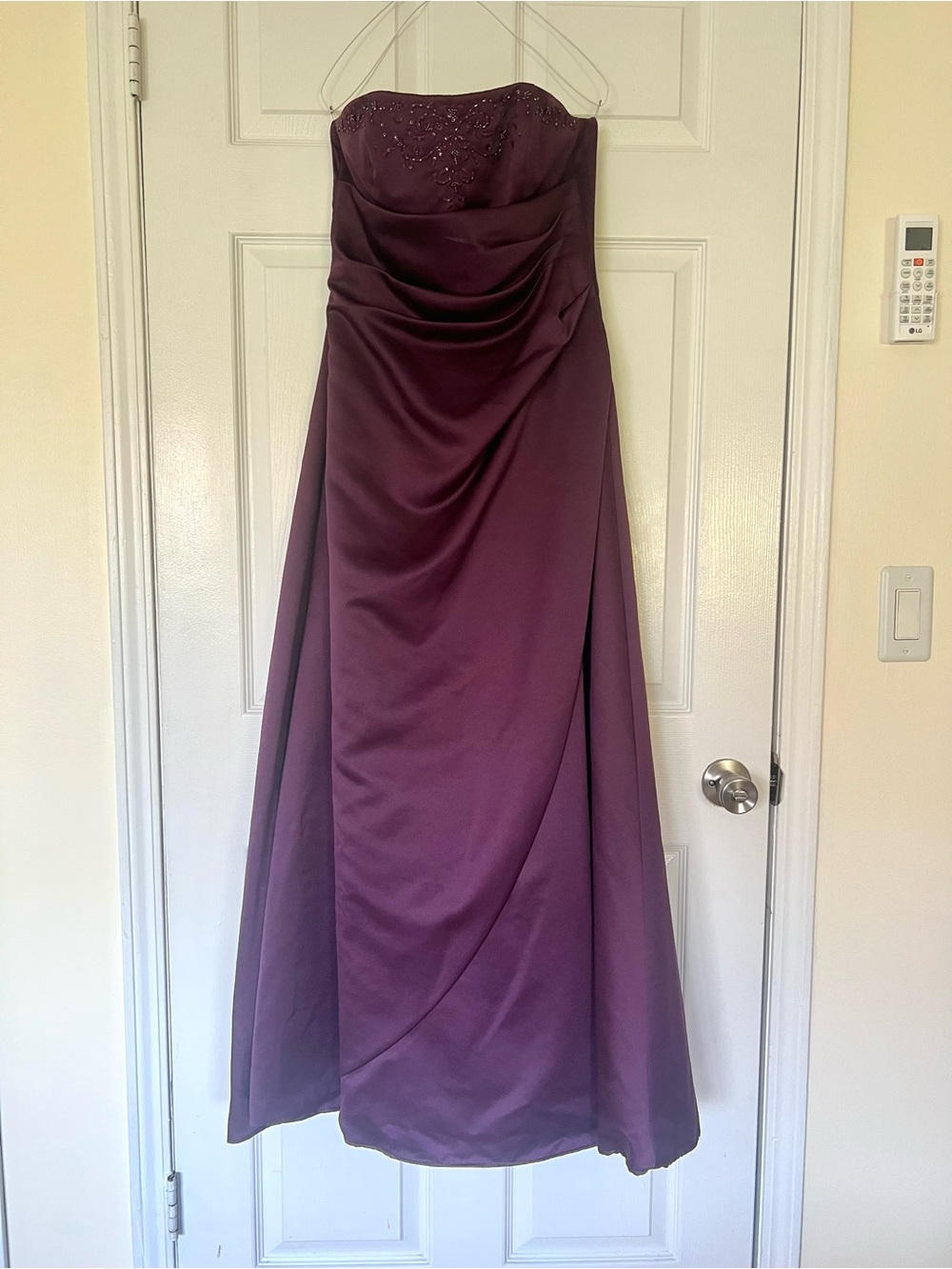Strapless Plum Evening Gown - Prom or Bridesmaid
